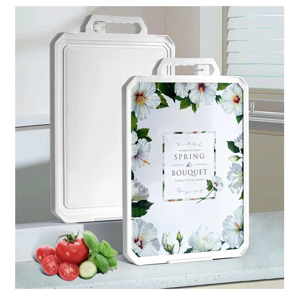 2-in-1Tempered Glass Cutting Board for Kitchen Standable Tempered Glass 054